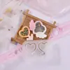 Amapola DIY Espejo de Superficie de Resina de Cristal Corazón de Melocotón Corazón de Flor de Ciruelo Alas de Ángel Arena Líquida Colgante Molde de Silicona