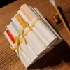 Eje colgante Zen en blanco rollo de caligrafía papel de arroz medio maduro pintura colgante china nueva montado al por mayor fábrica de impresión recto