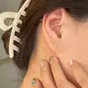 Pendientes Mini Elegantes de Circonita con Cierre de Plata 925, Simples y Compactos, Adecuados para el Uso Diario y el Cuidado de los Oídos