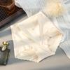 Calzones Explosivos de Lujo de Satén Seda de Hielo para Mujer Sin Costuras Cintura Alta Talla Grande Seda Entrepierna Antibacteriana Calzones para Mujer