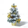 Árvore de Natal Mini Decoração Ornamentos 20CM para Mesa de Casa, Árvore de Natal Nevada Aveludada, Decoração Atmosfera Festiva