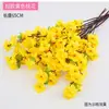 Rama de Flor de Durazno Simulada Rama de Flor de Chimonanthus Falsa Flor de Cerezo Flor de Plástico Flor Seca Piso Sala de Estar Adornos de Flores de Seda Decoración de Interiores
