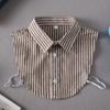 Cuello falso para niños, cuello de camisa para bebés, para hombres y mujeres, cuello falso que combina con todo, cuello decorativo de otoño e invierno, cuello falso a cuadros estilo coreano