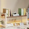 Estante de Almacenamiento de Tablero Perforado para Escritorio Estante de Libros para Escritorio de Dormitorio Escritorio para Estudio en Casa Escritorio de Oficina Estante de Exhibición de Almacenamiento Multicapa