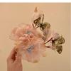 Mariposa Qing Hua Jian ~ Tulle de Hada Súper Mori Flor Mariposa Pinza de Pico de Pato Accesorios para el Cabello para Mujer Pasador Dulce de Alta Calidad