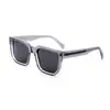 Gafas de Sol Unisex de Marco Grande de Moda Transfronterizas Europeas y Americanas Gafas de Sol Cuadradas Personalizadas de Acetato de Alta Gama para Comercio Exterior