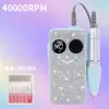 Nuevo BY02 Almacenamiento de Energía Broca para Uñas 0-40000 RPM Lima de Uñas Portátil Bajo Ruido