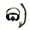 Gafas de buceo para adultos, máscara de natación unisex para exteriores, máscara de snorkel, juego de dos piezas con tubo de respiración de silicona totalmente seco