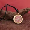 Pingente de Moeda Espírito da Montanha em Latão, Espírito da Montanha Deus do Trovão, Bagua, Moeda de Cobre de Cinábrio, Moeda Antiga de Bronze, Colar Caixa Gawu