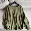 2026 Novo Verão Estilo Ráfia Pulôver Fino Manga Longa Caimento Solto Proteção Solar Camisa Pequena Top Feminino Atacado H21FT053