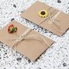 Cartão de Cumprimentos com Flores Secas em Papel Kraft Transfronteiriço Cartão Feito à Mão DIY com Acabamento de Alto Padrão Cartão de Agradecimento para o Dia do Professor