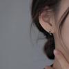 Aretes de Corazón Negro de Diseño Nicho para Mujer, Moda Lujo Accesible Trendy Versátil de Alta Gama Aretes de Plata Esterlina 925 Tendencia