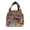 Bolsa de almuerzo grande de tela Oxford impresa de doble capa, bolso de mano, lindo, impermeable, bolsa para lonchera, bolsa para lonchera, venta al por mayor