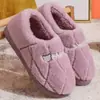 Pantuflas de Algodón para Hombre Hogareñas Otoño e Invierno Antideslizantes 2024 Nuevas para el Hogar Interior Cálidas Pantuflas de Peluche Pantuflas de Algodón para Mujer