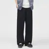 Pantalones Casuales Desestructurados de Pierna Recta Estilo Americano para Hombre, Nueva Colección Primavera, Corte Relajado, Transpirables de Tencel, Versátiles Pantalones Sueltos de Pierna Ancha al por Mayor