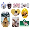 Venta al por mayor transfronteriza Transferencia de calor DIY Hilo en blanco Hueso Hueso Colgante de collar para mascotas Sublimación DIY Impreso Etiqueta de perro Accesorios