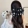 Pinza para coleta de lazo de cinta de lunares estilo coreano para mujer, nuevo accesorio para el cabello de pinza de garra de alta gama de moda con colores contrastantes
