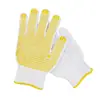 Luvas Grossas Pontilhadas de Proteção, Luvas de Proteção do Trabalho, Luvas Antiderrapantes Resistentes ao Desgaste de Fio de Algodão Plástico Pontilhado Lã para Manuseio em Canteiro de Obras