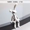 Adornos de Conejo 3D de Lujo Ligero de Moda Transfronterizos, Adornos de Conejo de Orejas Largas Electrochapados Nórdicos, Adornos de Conejo de Lujo Ligero para Coche