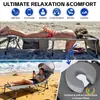 Cama de sol, tres días de sol, campamento al aire libre, cama plegable de doble uso para sentarse/acostarse, parasol, tumbona de playa portátil