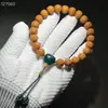 Pulsera Jingbaleng Exquisitamente Elaborada con Cabeza de Mono para Hombres, Pulsera de Cuenta Budista Tallada en Madera de Nogal de Grano Grueso y Tocón Corto de Bucle Único para Mujeres