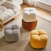 Banco Bajo Creativo para el Hogar, Taburete Pequeño para Entrada, Taburete Sencillo para Cambiar Zapatos, Mesa Lateral de Café para Sofá de Sala de Estar, Cojín Suave Infantil