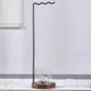 Caneta Pincel Pendurada Caligrafia Especial Multifuncional Suportes de Caneta de Nogueira Integrados Simples Ferro Banhado Latão Sala de Estudo