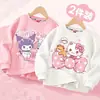 Sudadera para Niñas Primavera y Otoño 2024 Nuevo Top de Otoño para Niños Ropa de Otoño para Niños Medianos-Grandes Estilo Occidental de Manga Larga para Niña
