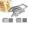 En stock, suministro de todo tipo de cortadores de patatas de acero inoxidable, no domésticos, cortadores de pepinos, cortadores de patatas fritas, utensilios de cocina para cortar.