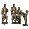 Escultura Guerrero del Ejército Rojo Revolucionario de Fibra de Vidrio Enviada por el Fabricante Figura Grande Cuadrada del Ejército de la Octava Ruta Escultura de Bronce Fundido