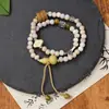 Pulsera de Cerámica de Jingdezhen con Forma de Calabaza Bambú Menta Verde Mambo Estilo Nacional Popular Literario y Artístico Estilo Antiguo Pulsera de Pareja con Cuentas