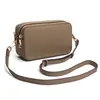 Nova Bolsa de Couro para Comércio Exterior Bolsa Transversal Feminina Estilo Japonês Moderna Simples Zíper Duplo Grande Capacidade Ombro Pequena Bolsa Quadrada