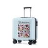 Maleta Trolley Infantil Rueda Universal Equipaje de Estudiante Maleta de Cabina de 20 pulgadas para Mujer Equipaje con Contraseña de Dibujos Animados Lindo para Hombre