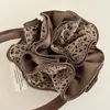 Retro Coreano Grande Estampa de Leopardo Estilo Preguiçoso Coque Prendedor de Cabelo Garota Picante Doce Cool Estilo Quatro Camadas Renda Acessório de Cabelo Prendedor de Cabelo para Mulheres