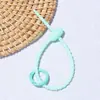 Corda de Silicone Colorida Argola de Mola Fivela de Pendurar DIY Joias Pendurar Joias Boneca de Pelúcia Cordão Chaveiro Tira de Amarração
