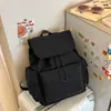 Nueva Moda Estilo Perezoso Simple Mochila con Cordón Estilo Japonés Transfronterizo Casual Mochila para Estudiante Universitario Mochila de Viaje para Mujer
