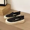 Zapatos de Tela Old Beijing con Grulla de Almohada Blanca para Mujer 2026 Primavera Verano Nuevo Llegada Slip-on Transpirables de Malla con Cordones Zapatos de Pescador Suela Plana