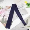 Corbata en Stock, Corbata de Punto Plano, Versión Estrecha, de Lana, Casual Británico, Versátil, Estilo Universitario Femenino, Color Sólido, de Moda