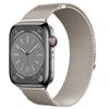 Para apple watch applewatch doble semicírculo milanés hebilla magnética iwatch correa metálica de acero inoxidable