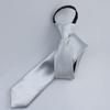Corbata de hombre seda 5cm cremallera monocolor boda conferencia poliéster seda fabricantes de corbatas al por mayor en stock