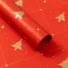 Nova Embalagem Impermeável de Natal Papel de Embrulho para Maçã na Véspera de Natal Flores Buquê de Presentes Papel de Embrulho para Presentes Atacado