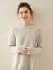 Otoño e Invierno Cuello Redondo Hecho a Mano Tejido Cachemir Artesanía Cachemir Nuevo Estilo para Mujer Suéter Tejido de Cachemir para Abrigo