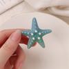 Simulación Gradiente de Viento Oceánico Colorido Estrella de Mar Horquilla Dulce Viento Fresco Vacaciones en la Costa Estrella de Cinco Puntas Horquilla para Flequillo Accesorios para el Cabello