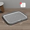 Inodoro para perros extra grande con columna con cinturón antisalpicaduras de orina, doméstico plano, urinario para perros, orinal, en stock, venta al por mayor