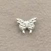 Acessórios de Unha em Liga de Cromo Borboleta Prata Mini Vazada Pequena Borboleta Strass Usável Decorações de Unha com Strass