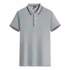 Camiseta manga corta mono algodón peinado bordado solapa ropa de grupo corporativo polo publicidad camisa cultural logo
