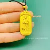Suministro en vivo Colgante Bodhisattva Guanyin bañado en oro para hombre y mujer colgante de santo patrón collar joyería colgante tiembla al por mayor