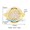 Accesorios de joyería DIY anillo hueco con incrustaciones de tesoros microincrustados anillo de pan mano de Buda flor de helado pulsera de mano