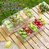 Caixa de Conservação Fresca para Exterior Cesta de Piquenique Camping Caixa de Almoço com 5 Compartimentos Geladeira Portátil Caixa Transparente para Armazenamento de Frutas com Tampa