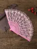 Abanico de Encaje Retro Europeo para Mujer Verano Abanico de Orquídea Accesorios para Fotografía de Danza Performance Abanico Plegable